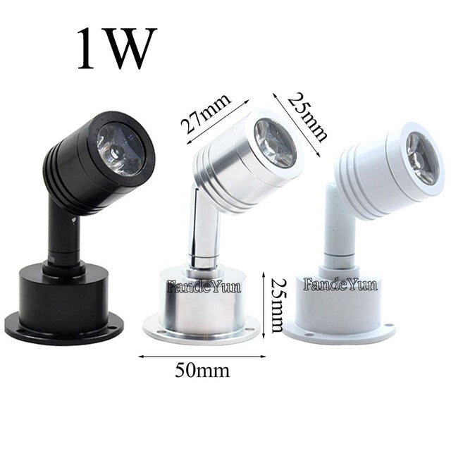 Black/Silver/White Body Surface Mounted Downlight 1W 3W 5W LED Ceiling Spot Light Picture Background Wall Soft Tube Spot Light