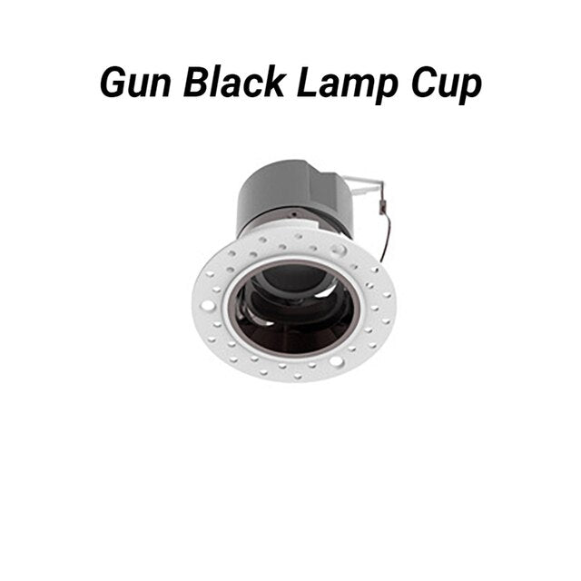 Borderless Anti-Glare LED Downlight 5W 7W 10W 12W 15W 20W Hotel &Villa Lighting Dimmable Spotlight Adjustable Angle Ceiling Lamp