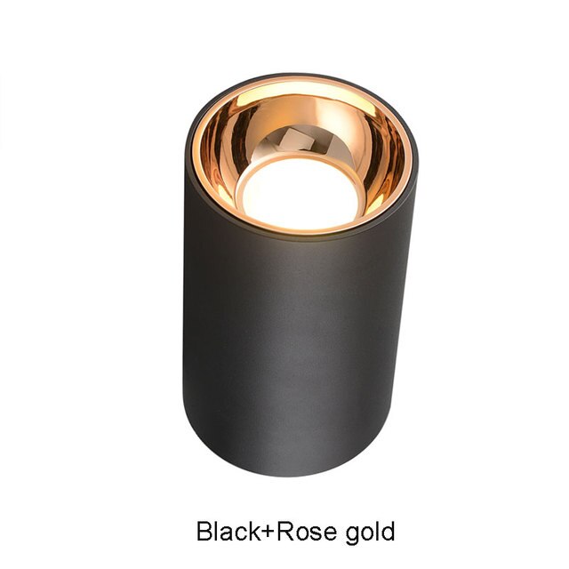 Cylinder Rose Gold Dimmable LED Spotlight Downlight 5W 10W 15W 20W 30W Ceiling Lamp For Livingroom Kitchen Bedroom Foyer Office