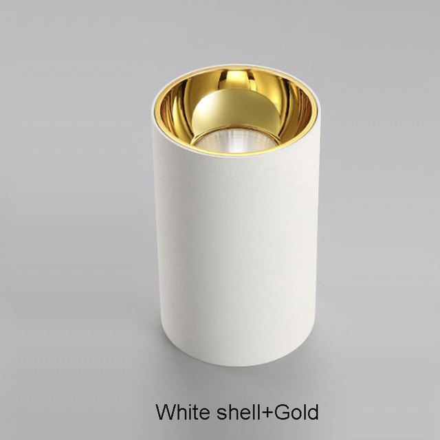 Cylinder Rose Gold Dimmable LED Spotlight Downlight 5W 10W 15W 20W 30W Ceiling Lamp For Livingroom Kitchen Bedroom Foyer Office