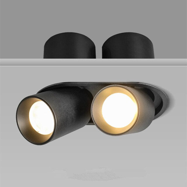 2020 Angle Adjust Stretchable LED COB Recessed Downlight 7W 10W 12W Round LED Ceiling Spot Light Kitchen Living room Indoor