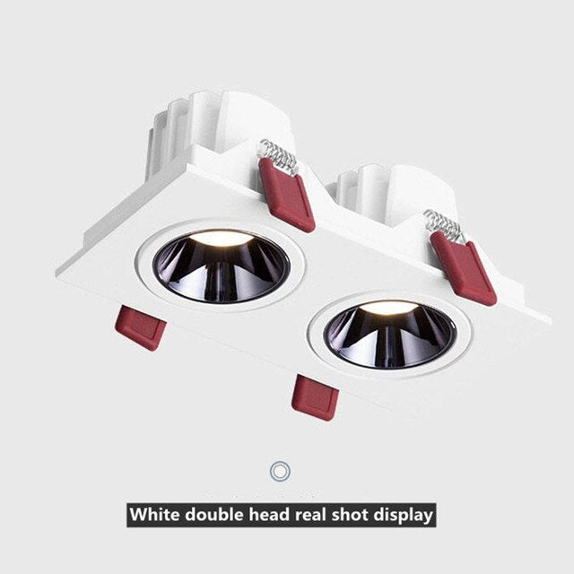 Dimmable COB Downlight Ac220v Recessed Led 9W12WCeiling Panel Lights Deep Anti-Glare Cellular Network Design Lights For Room