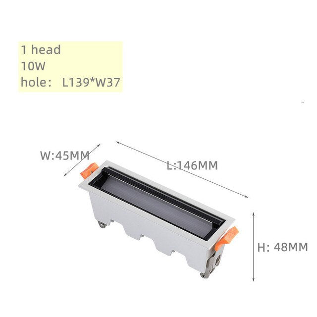 Dimmable LED Ceiling Spot Lights LED Downlights 10W20W30W COB Recessed Square Osram AC85V~265V LED Strip Lights Indoor Lighting