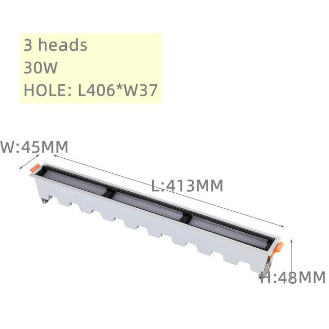 Dimmable LED Ceiling Spot Lights LED Downlights 10W20W30W COB Recessed Square Osram AC85V~265V LED Strip Lights Indoor Lighting