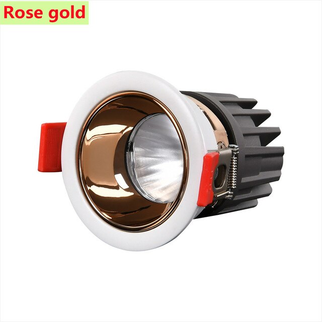 Dimmable Recessed Anti Glare COB Downlights 5W 7W 9W 12W 15W 18W 24W LED Ceiling Spot Lights Background Lamps Indoor Lighting