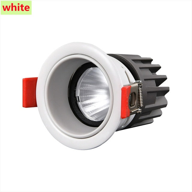 Dimmable Recessed Anti Glare COB Downlights 5W 7W 9W 12W 15W 18W 24W LED Ceiling Spot Lights Background Lamps Indoor Lighting