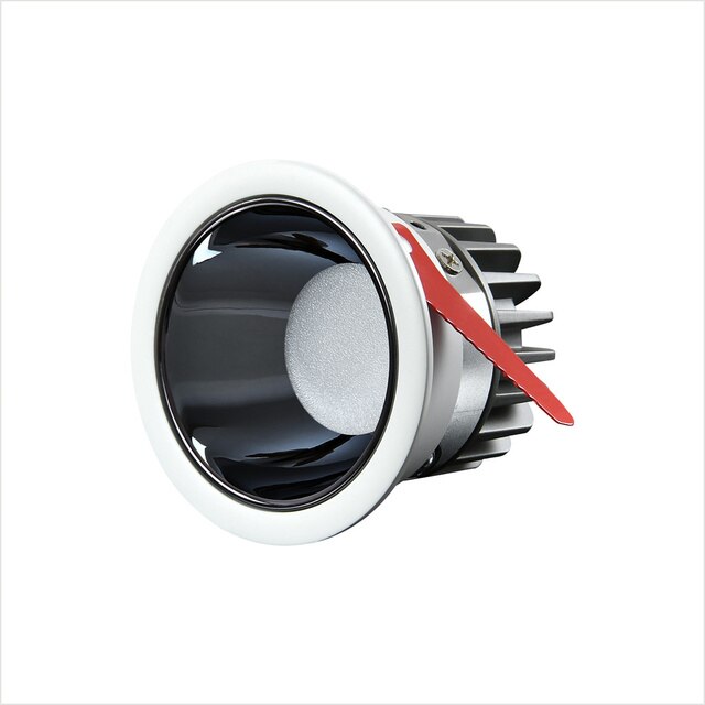 Dimmable SMD LED spotlight commercial household embedded all-aluminum deep cup narrow edge anti-glare downlight 9W 10W 12W15W18W