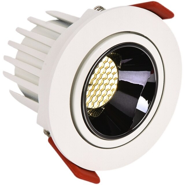 Dimmable Square Angle Adjustable Anti Glare Recessed LED Downlight 7W 12W 15w 20w 85-265V COB Ceiling Kitchen Living Room Indoor