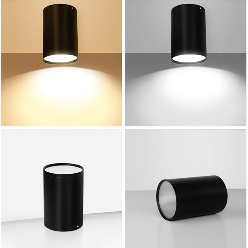 Dimmable Surface Mounted Anti Glare LED Downlights 7W 9W 12W 15W 18W SMD5730 Chip Ceiling Spot Lights AC85~265V Background Lamps