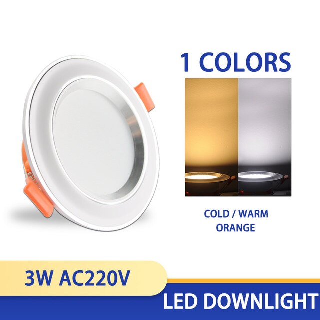 Downlight 3W 5W 15W 18W led Downlight 3000k 4500K 6000K AC220V-240V recessed led downlight Kitchen living room Indoor downlight