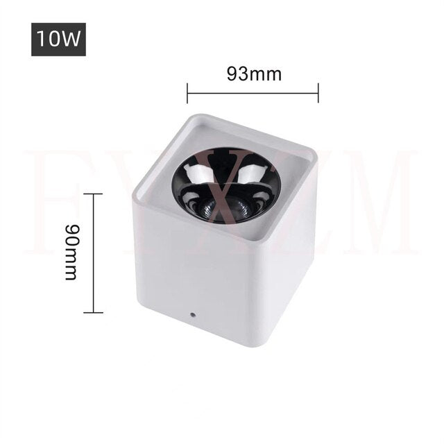 Embedded surface mounted various styles COB spotlight led adjustable angle 24° bedroom living room downlight 10W 20W 30W 40W