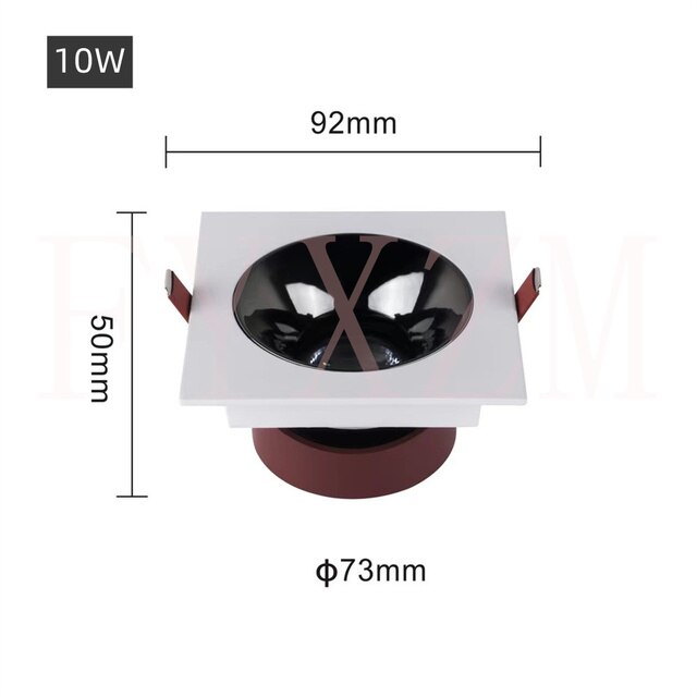 Embedded surface mounted various styles COB spotlight led adjustable angle 24° bedroom living room downlight 10W 20W 30W 40W