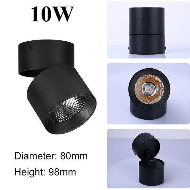 Folding Led Spot Light Ceiling Spots 5/7/10/15/25/40W Surface Down Light 220V Led Spotlights Downlights For Bedroom Living Room