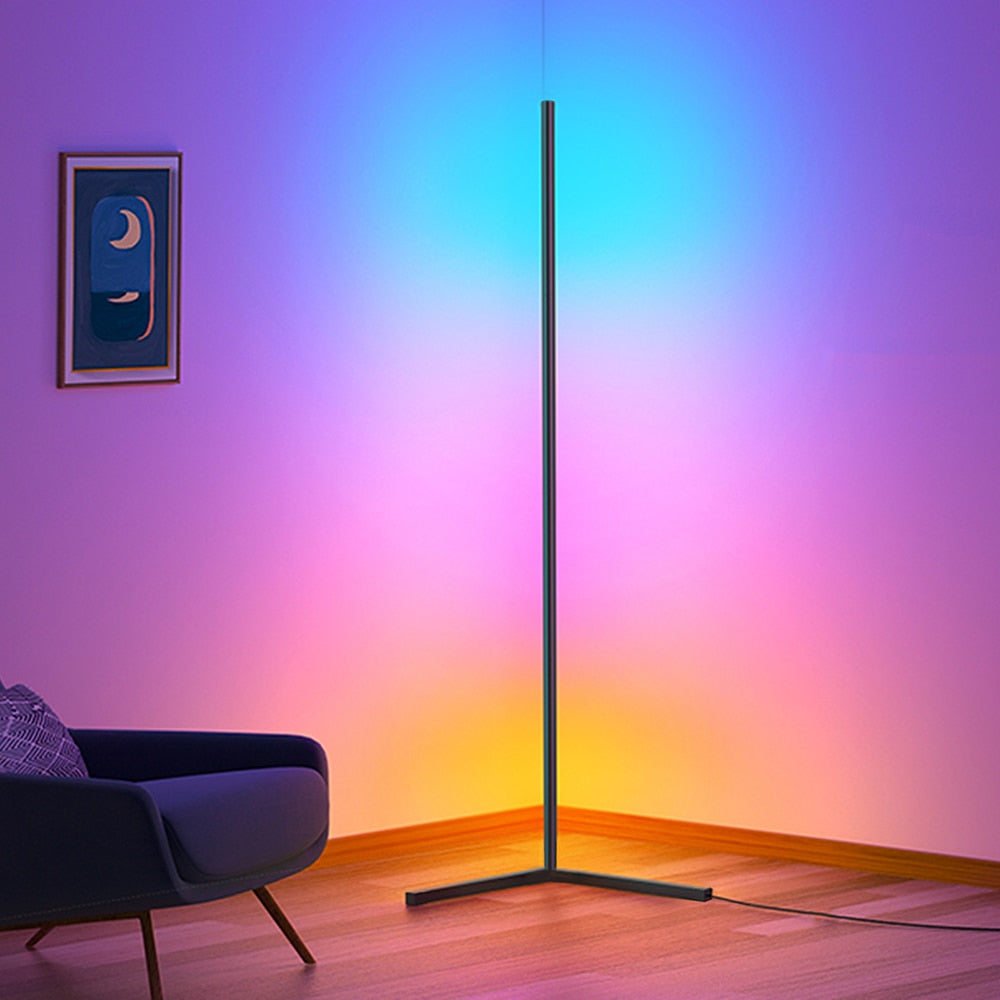 RGB Floor Lamp Corner Standing Lamps Bedroom LED Bedside Decoration Living Room Art Decor Remote Indoor Party Stand Lighting