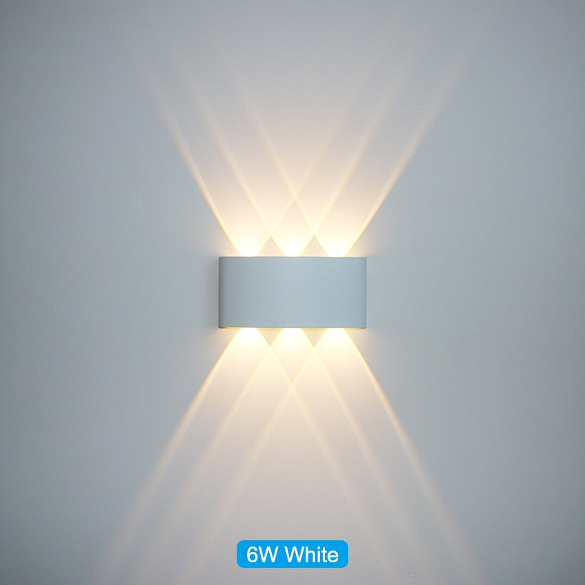 LED Wall Light Outdoor Waterproof IP65 Porch Garden Wall Lamp & Indoor Bedroom Bedside Decoration Lighting Lamp Aluminum