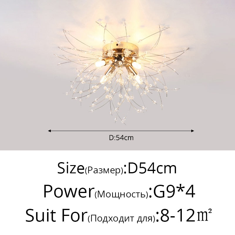 Nordic modern led chandelier Living bedroom dining room firefly chandelier Simple home intdoor lighting decoration ceiling lamps