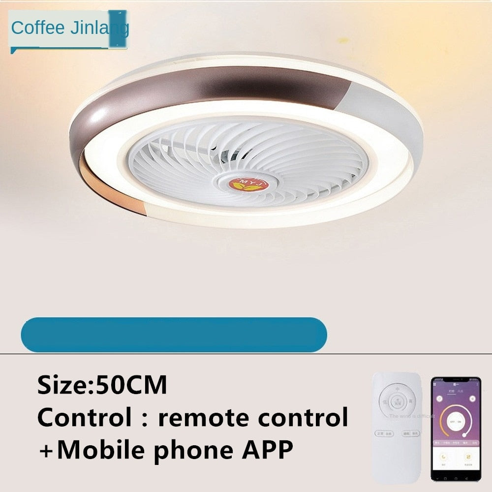 LED Ceiling Lamp Fan With Light And remote Control Silent Lights Fans For Home Bedroom Night Living Room Suspended Chandelier