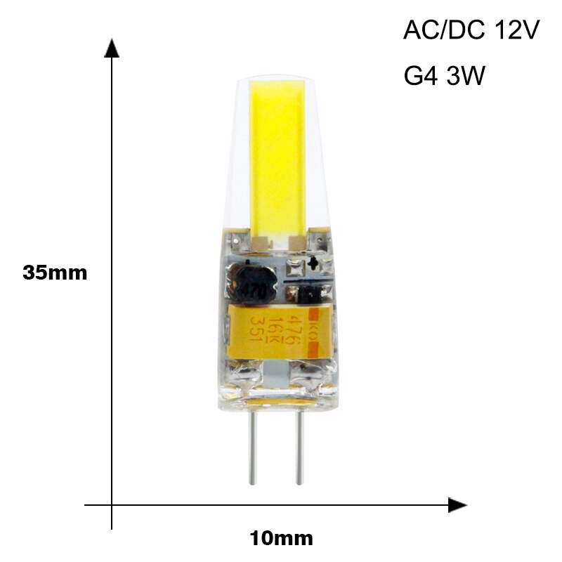 10pcs LED G4 COB Lamp AC DC 12V 220V Mini Dimming G4 LED Bulb Lampasas LED Lighting Replace Halogen Spotlight Chandelier LED Lamp