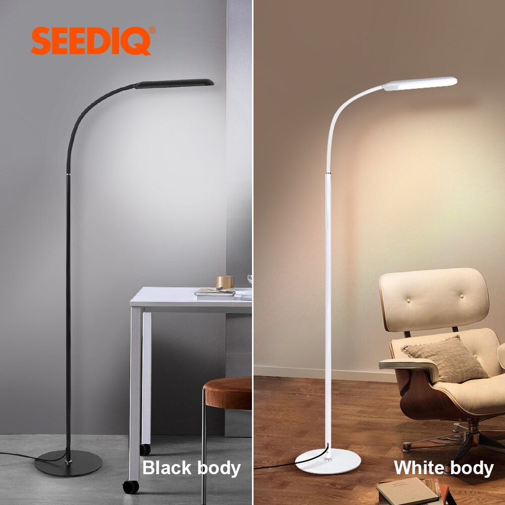 Modern Led Floor Lamp Touch Switch Remote Control Dimming Standing Light EU US Plug Floor Light Black White Standing Lamp