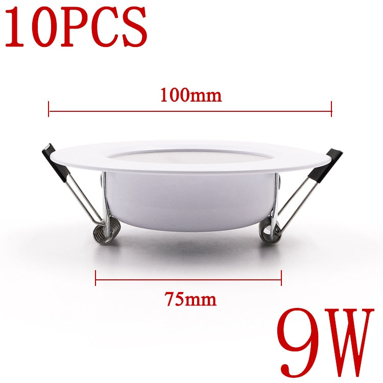 10PCS LED Downlight Ceiling 5W 7W 9W 12W 15W Warm white/cold white led light AC 220V 230V 240V