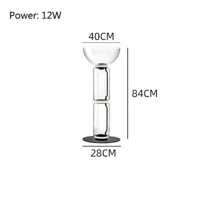 Living Room Creative LED Floor lamp Modern Bedroom Bedside Clear Glass Vertical Luminaires Study Indoor Design Lighting Fixtures