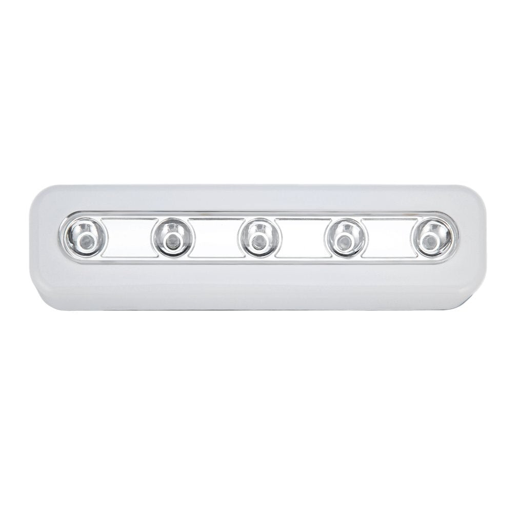 Super Brightness Wireless Wall Light 5 LED Cabinet Closet Self-Stick Tap Light Home Night Emergency Touch Light Lamp