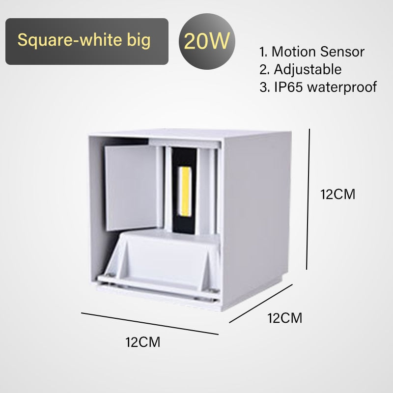 Wall lamp LED motion sensor IP65 waterproof 9W 12W 20W indoor and outdoor sconce bedroom living room courtyard corridor Entrance