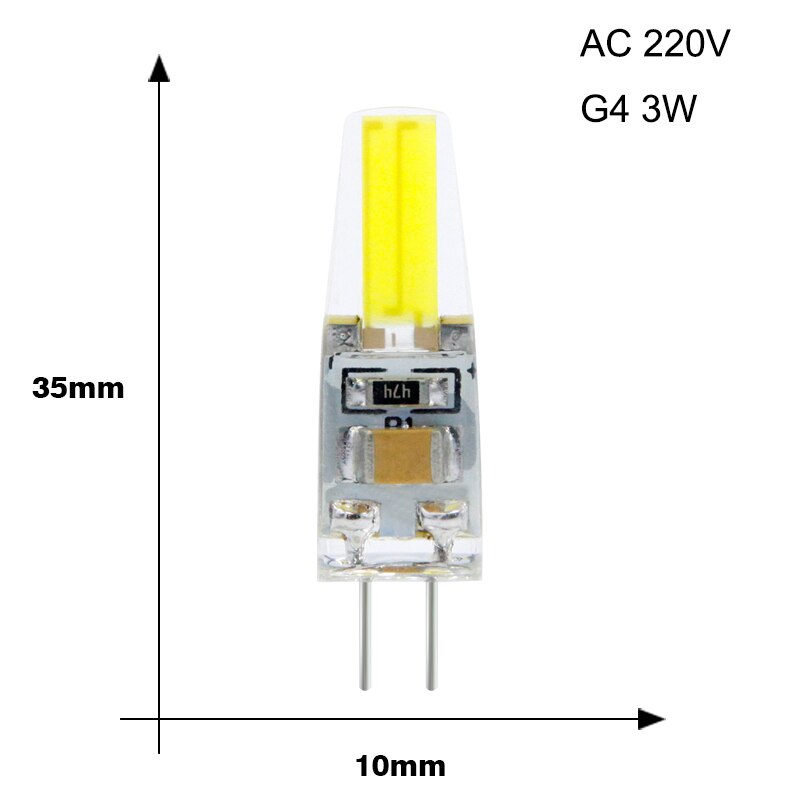 10pcs LED G4 COB Lamp AC DC 12V 220V Mini Dimming G4 LED Bulb Lampasas LED Lighting Replace Halogen Spotlight Chandelier LED Lamp