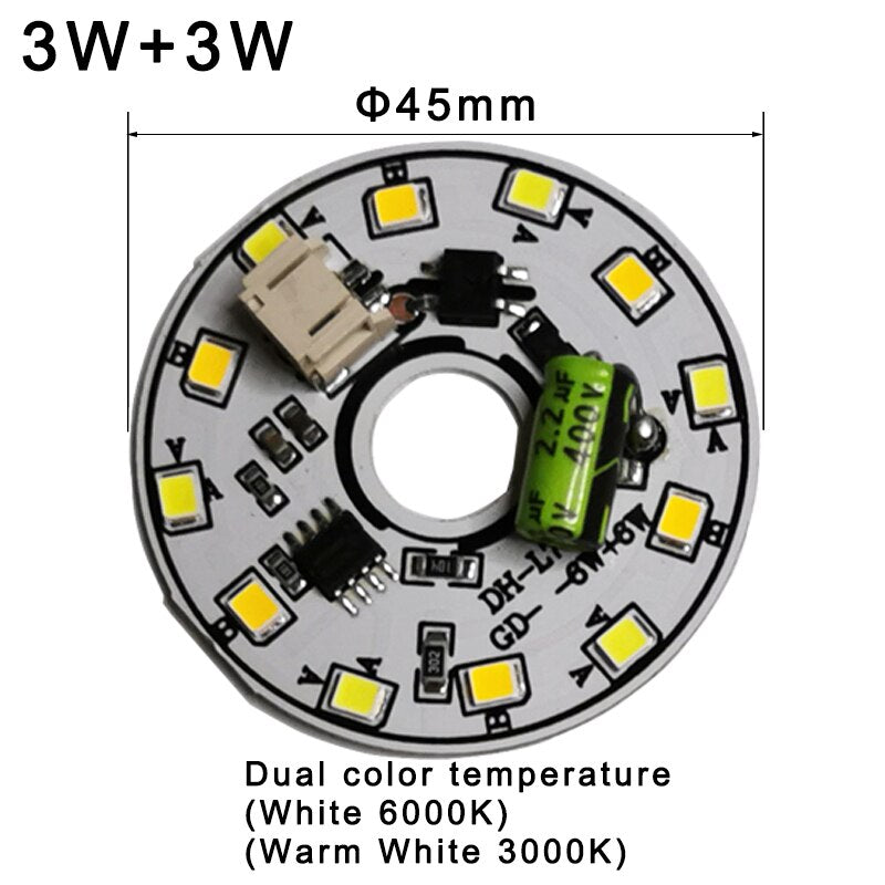 LED Bulb Lamp Chip 3W 6W 12W 18W AC 220V 240V Smart IC No Need Driver DIY Natural White For led downlight led Spotlight beads
