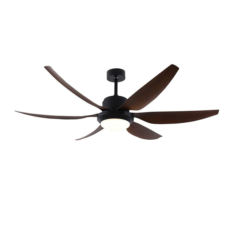 66 inch Nordic large country industrial wind ceiling fan LED light DC American retro remote restaurant living room ceiling fans