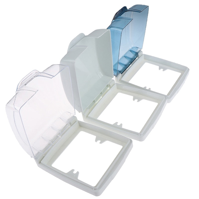 86 Type Light Panel Socket Doorbell Flip Cap Cover Clear Bathroom Kitchen Accessory Plastic Wall Switch Waterproof Cover Box
