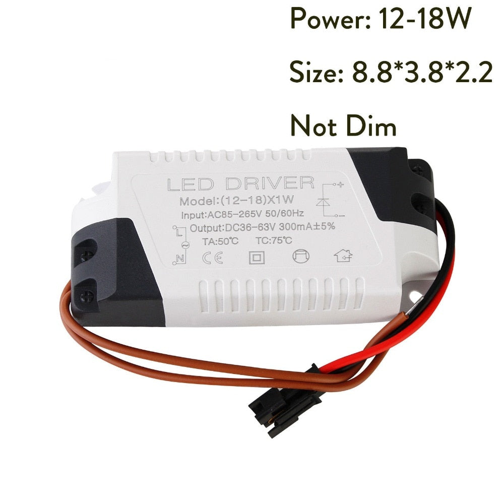 1-3W 4-5W 4-7W 8-12W 18-24W 300mA Power Supply Light Transformer LED Constant Driver 85-265V  for LED Ceiling Downlight Lighting