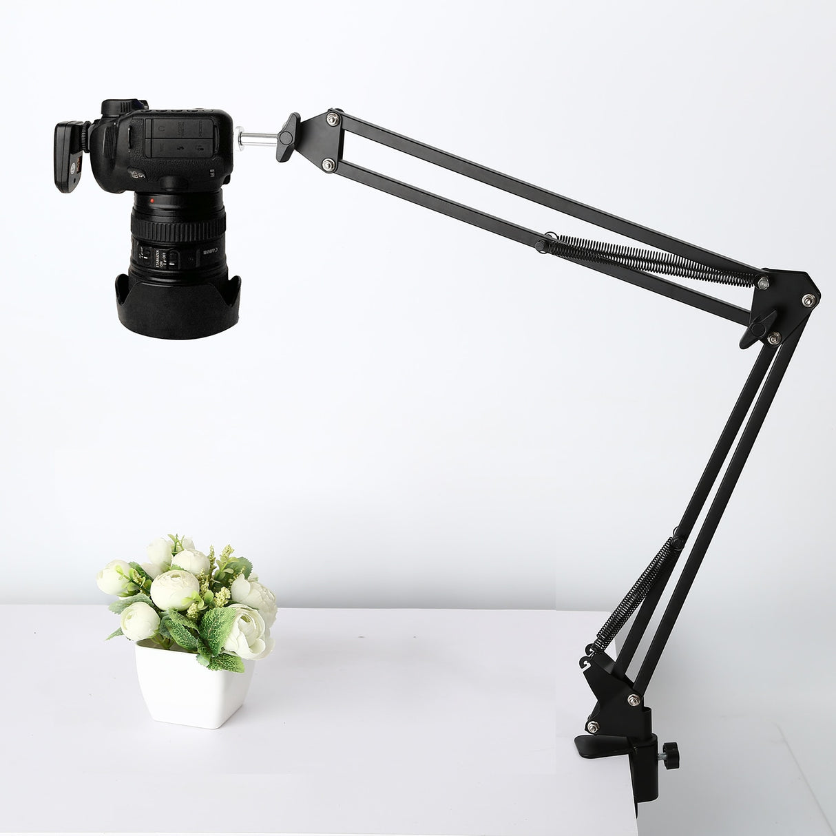 Camera Phone tripod Table Stand Set Overhead Shot Photography Adjustable Arm stand For Phone Camera Ring Light Lamp