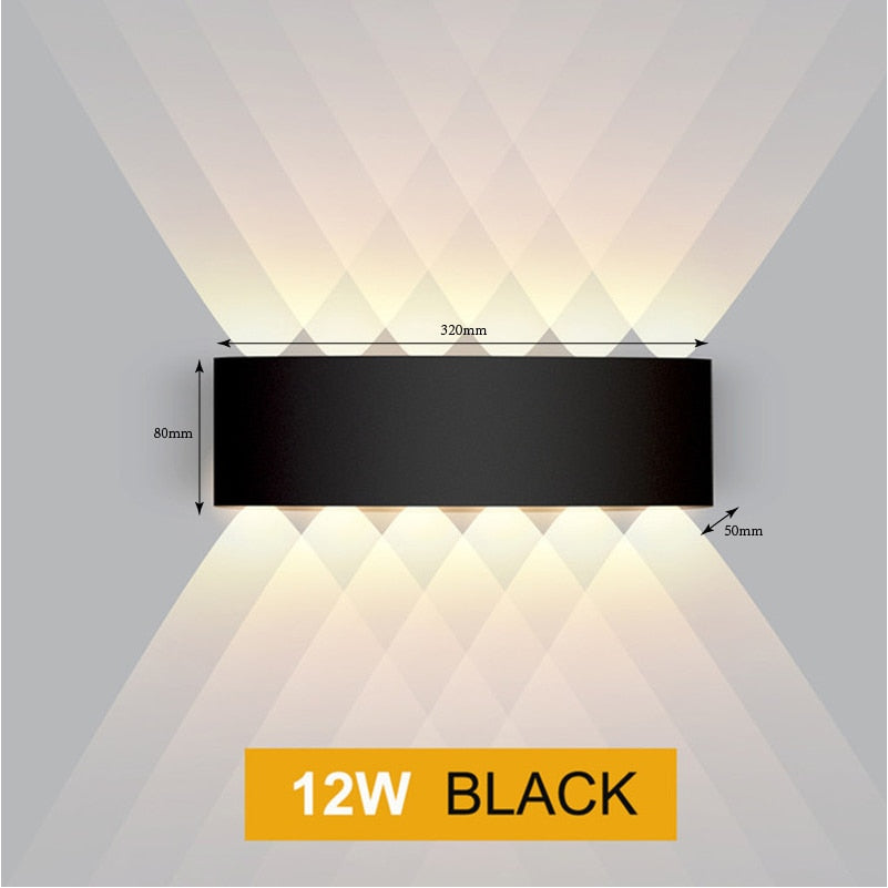 Led Wall Lamp Aluminum Outdoor IP65 Waterproof Up Down Wall Light For Home Stair Bedroom Bedside Bathroom Corridor Lighting