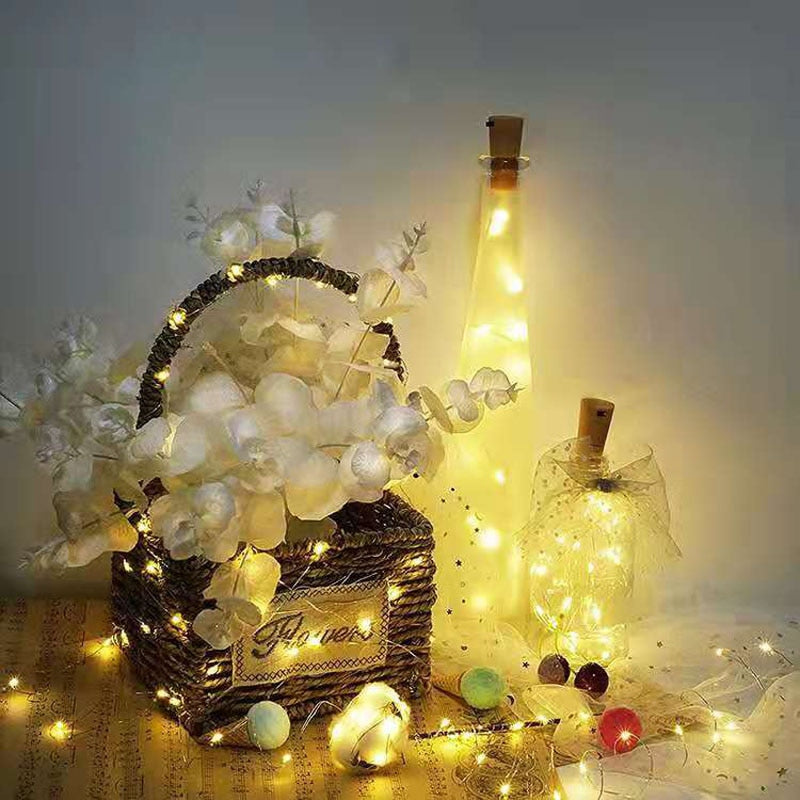 20/10/5/3pcs Wine Bottle Lights With Cork LED String Lights Battery Fairy Lights Garland For Christmas Party Wedding Decoration