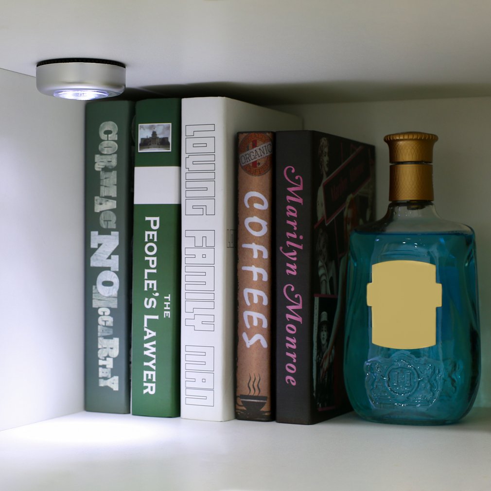 Stick Pat Lamp LED Touch Lamp Ceiling Wall/Cabinet Light Mini LED Night Light Sensor Battery-powered Bedside Emergency Lamp