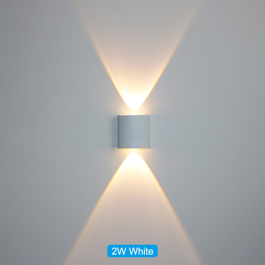 LED Wall Light Outdoor Waterproof IP65 Porch Garden Wall Lamp & Indoor Bedroom Bedside Decoration Lighting Lamp Aluminum