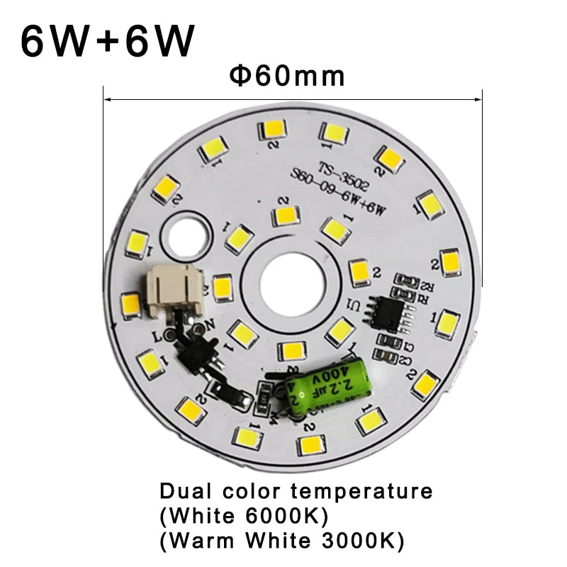 LED Bulb Lamp Chip 3W 6W 12W 18W AC 220V 240V Smart IC No Need Driver DIY Natural White For led downlight led Spotlight beads