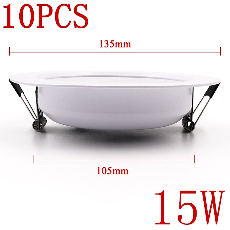10PCS LED Downlight Ceiling 5W 7W 9W 12W 15W Warm white/cold white led light AC 220V 230V 240V