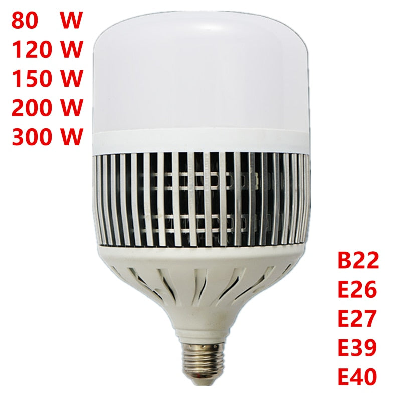 High Power Led Globe Bulb E27 E40 80W 120W 150W 200W 300W AC220V Energy Saving Ball Lamp Home Factory Floor Workshop Lighting