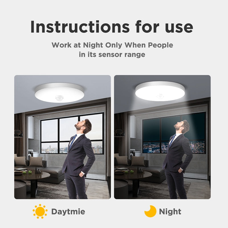 Modern LED Ceiling Lights PIR Motion Sensor Ceiling Lamps 12/18W Night Light Fixtures For Entrance Balcony Corridor Led Lampara