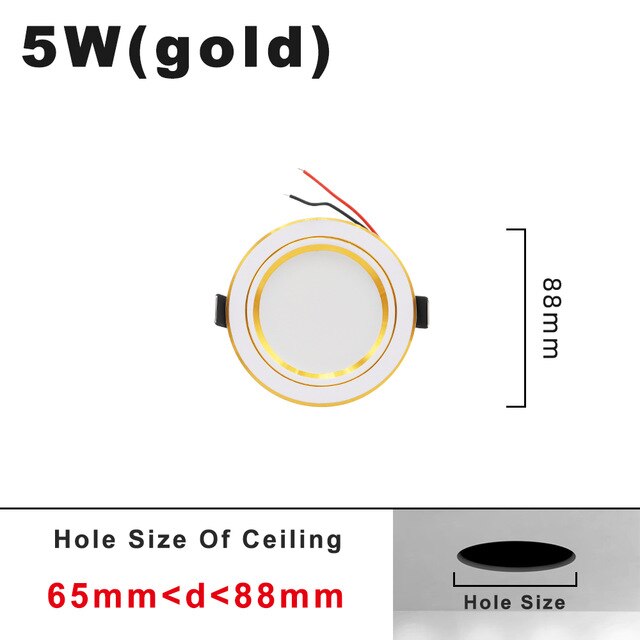 5W 9W 12W 15W 18W White/Warm white LED Spot Lighting Led Bulb For Bedroom Kitchen Diningroom LED Downlight Round Recessed