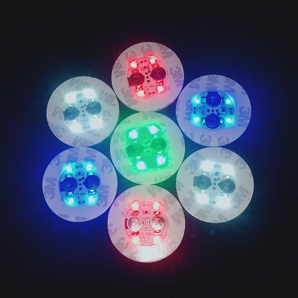 15/10/5/2pcs Bottle Stickers Lights 4leds Battery Powered Glow LED Coasters Super Bright Lamp for Wedding Festival Party Decor