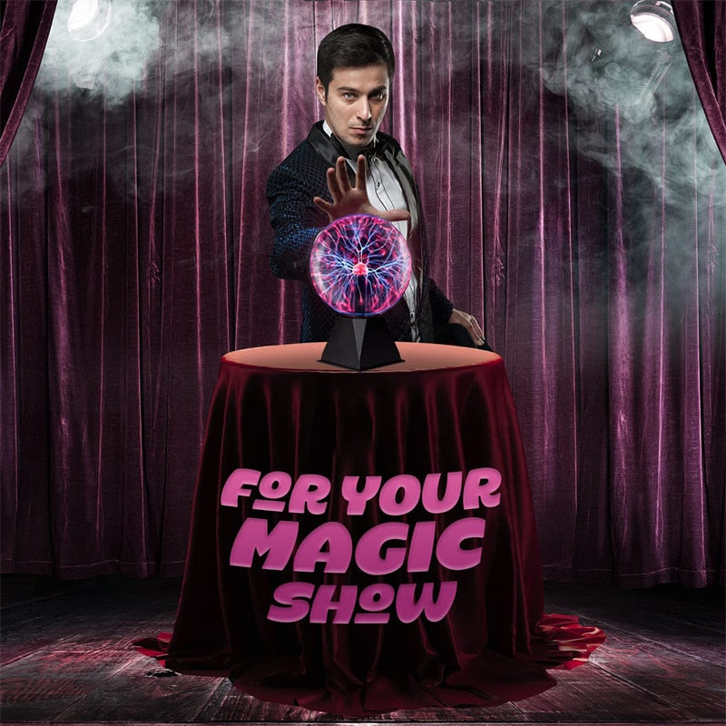 8 Inch sound control Magic Plasma Ball Lamp LED Night Light Atmosphere Touch Glass Plasma Light Christmas Party Decor Lighting