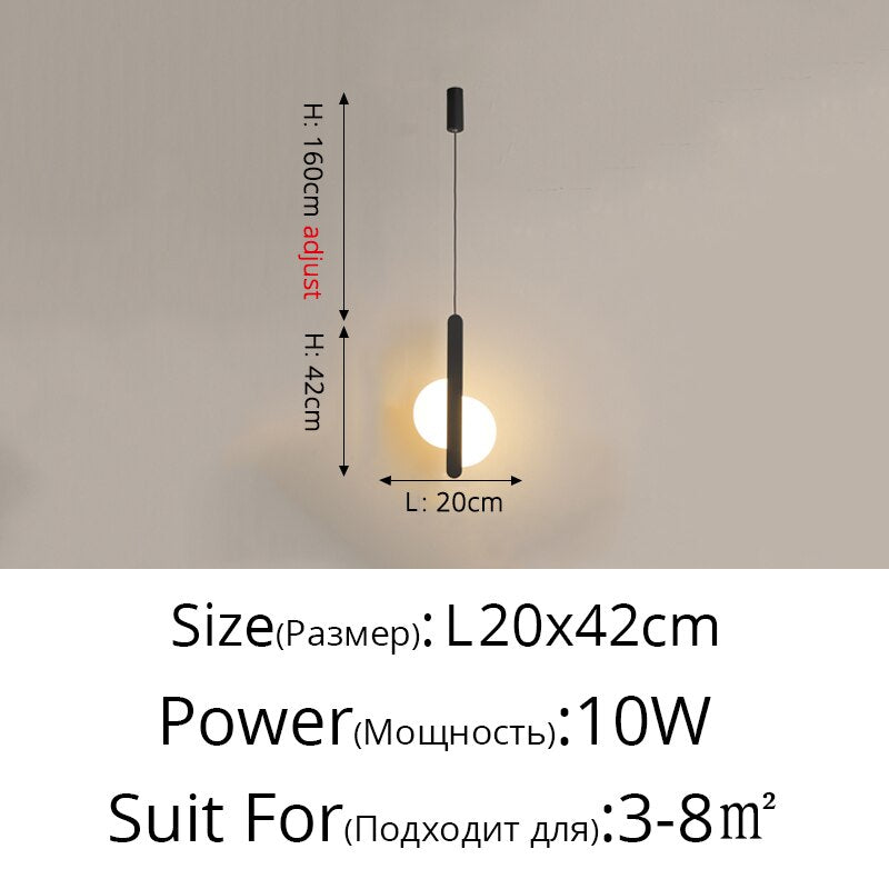 Novelty Nordic Led Pendant Lights For Living Room Bedroom Bedside Bar Wall Decor Lighting Geometry Hanging Lamps Kitchen Fixture