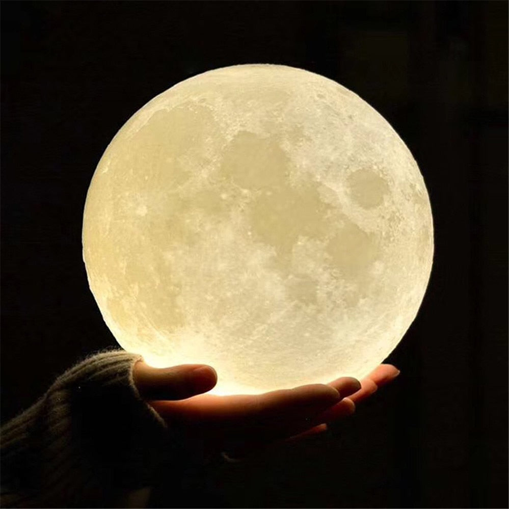3D Print Pendant Lights Novelty Creative Moon Atmosphere Night Light Lamp Restaurant/Bar Hanging Lighting