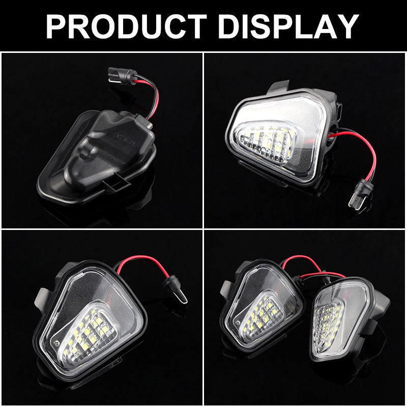 2PCS For VW Passat B7 CC Scirocco Jetta MK6 EOS Beetle R LED Side Rearview Mirror Floor Ground Lamp Puddle Welcome Light