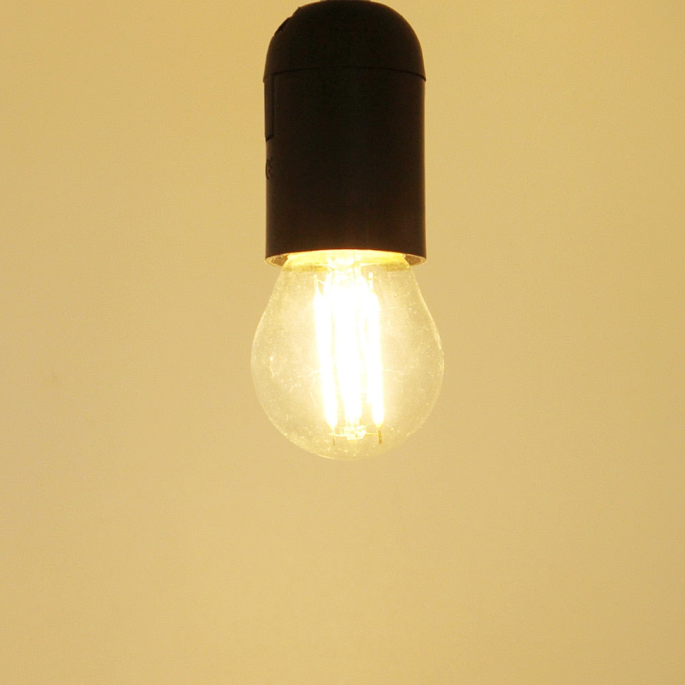 Retro G45 LED 2W 4W 6W Dimmable Filament Light Bulb E27 E14 COB 220V Glass shell Vintage Style Lamp