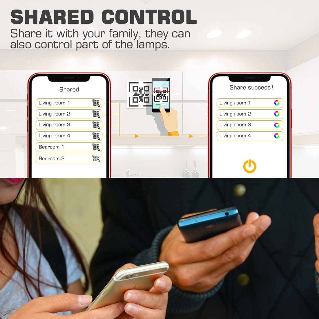 Bluetooth-Compatible Colorful Spot LED Ceiling Lamp Recessed Round Light Smart Home Luminaire RGB Dimmable Downlight 110V 220V