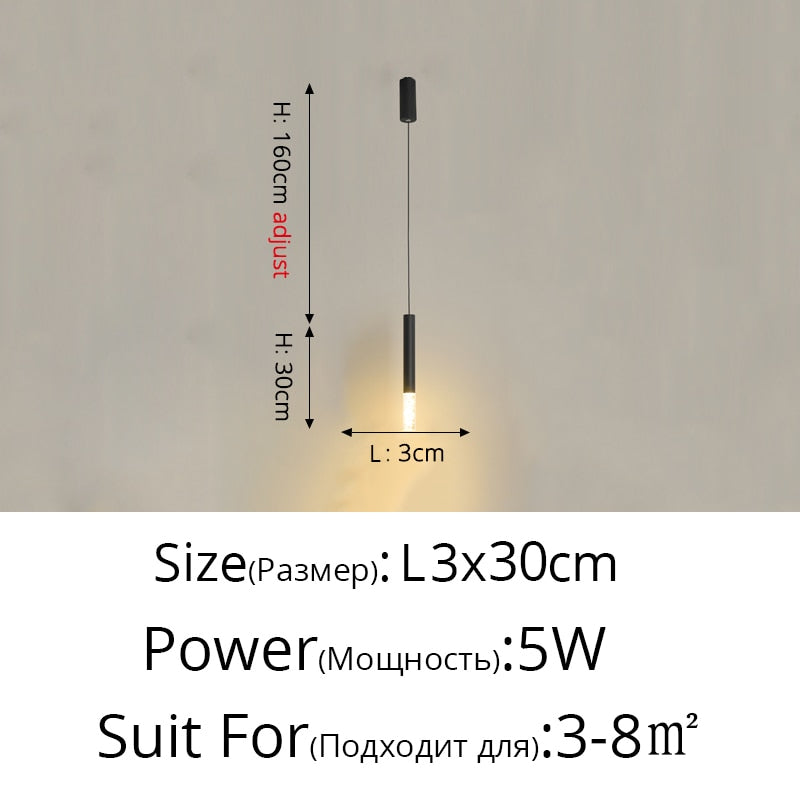 Novelty Nordic Led Pendant Lights For Living Room Bedroom Bedside Bar Wall Decor Lighting Geometry Hanging Lamps Kitchen Fixture